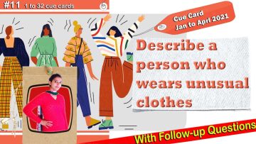 Describe a person who wears unusual clothes.