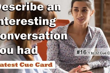 24 16th Describe an interesting conversation