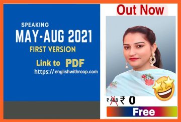 May to August Cue card 2021 english with roop pdf