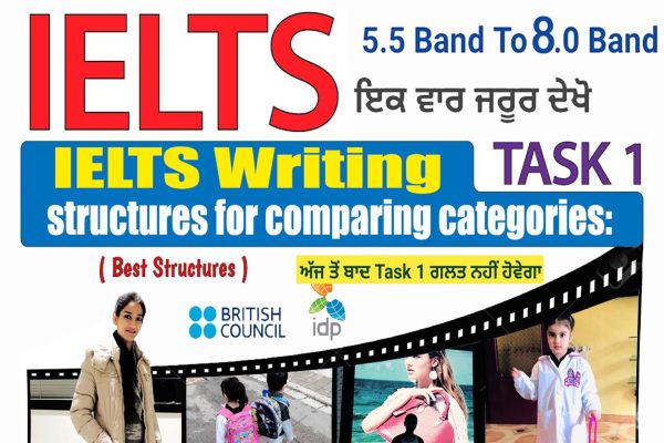 IELTS writing Task 1 structures for comparing categories