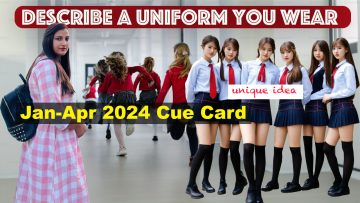Describe a uniform you wear Cue Card