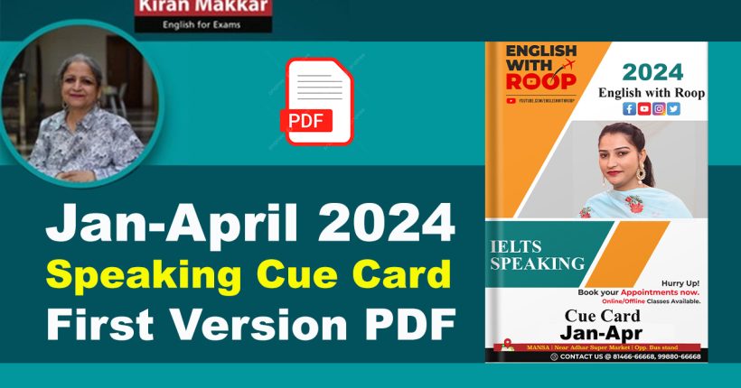 Jan to April 2024 Cue card