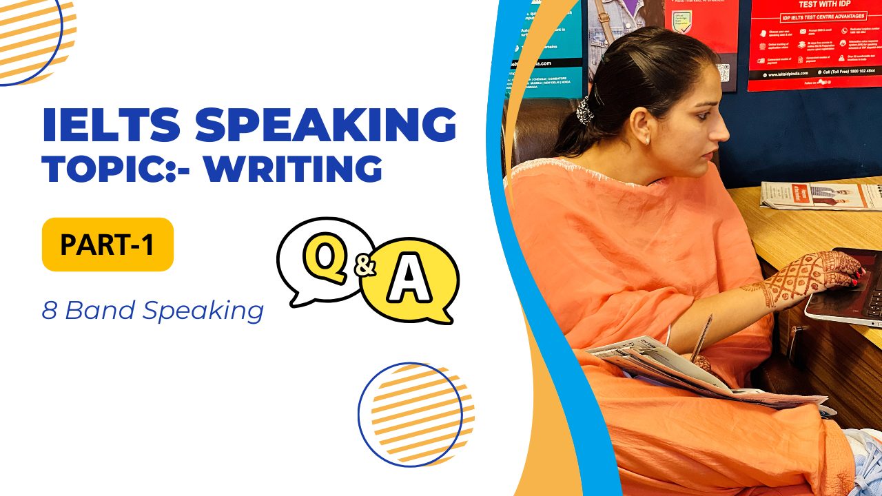 IELTS Speaking Part 1 Topic Writing