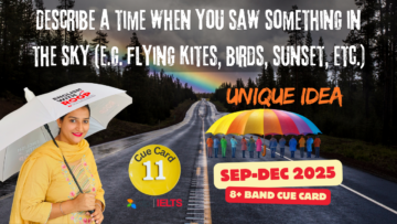 Describe a Time When You Saw Something in the Sky Cue Card