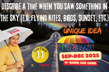 Describe a time when you saw something in the sky