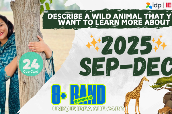 Describe a wild animal that you want to learn more about” (Sept–Dec 2025).