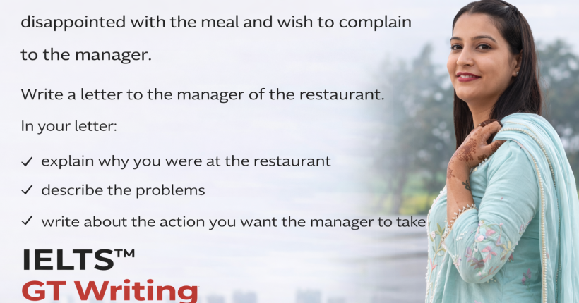 IELTS General Training Complaint Letter Sample – Restaurant Problem (Band 7+)