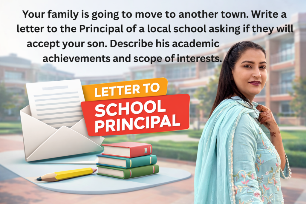 IELTS General Training Letter to School Principal for Child Admission | Band 7 Sample