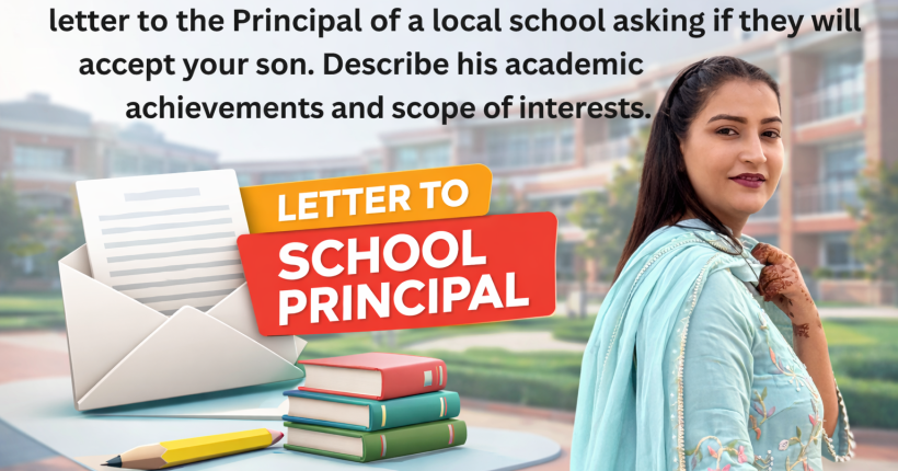 IELTS General Training Letter to School Principal for Child Admission | Band 7 Sample