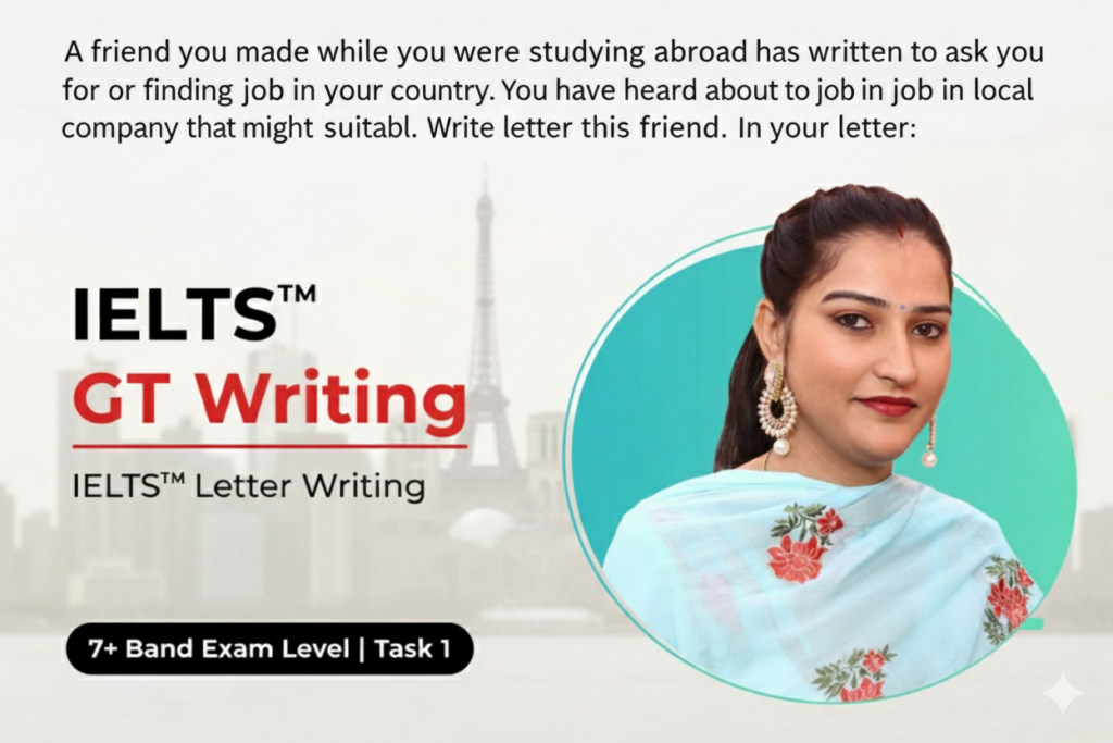 IELTS GT Writing Task 1: Letter to a Friend About a Job Opportunity (Band 7+)