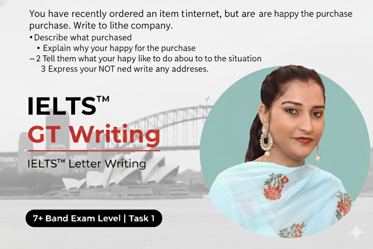 IELTS GT Writing Task 1 – Complaint Letter | Online Shopping Problem
