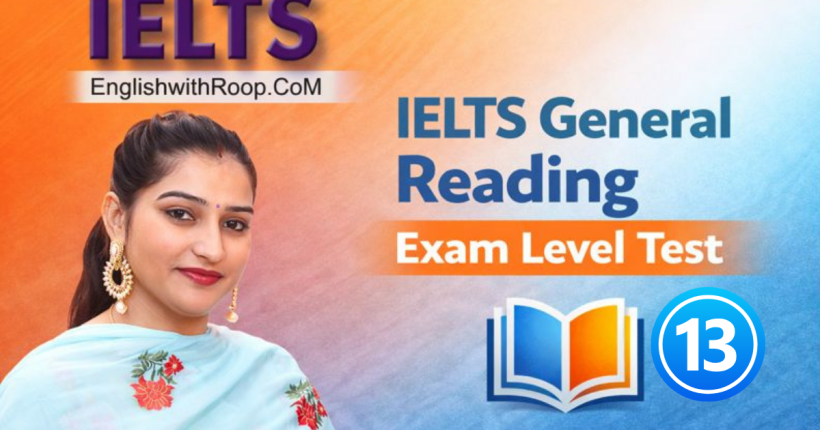 IELTS General Reading Practice Test – Real Exam 2026 | Test 13