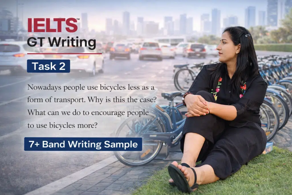 Why People Use Bicycles Less Nowadays and How to Encourage Cycling | IELTS Task 2 Essay