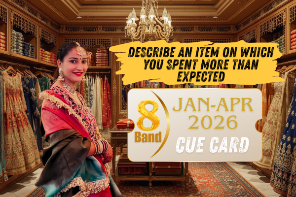Describe an Item on Which You Spent More Than Expected – January to April 2026 IELTS Speaking Cue Card (8+ Band Answer)