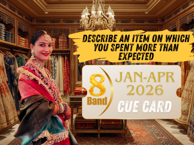 Describe an Item on Which You Spent More Than Expected – January to April 2026 IELTS Speaking Cue Card (8+ Band Answer)