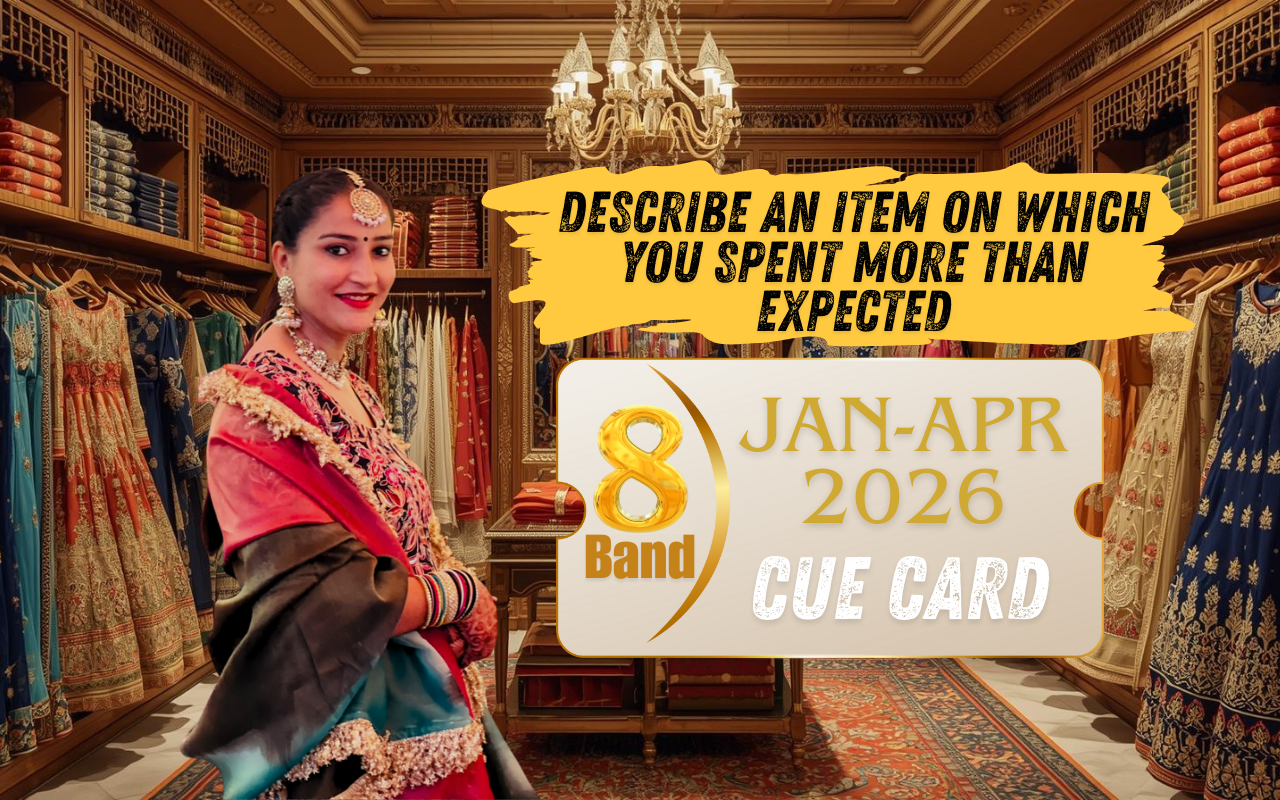 Describe an Item on Which You Spent More Than Expected – January to April 2026 IELTS Speaking Cue Card (8+ Band Answer)