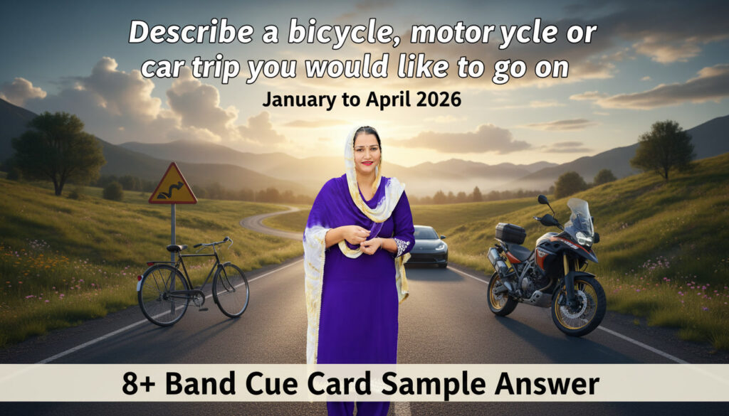 Describe a Bicycle, Motorcycle or Car Trip – IELTS Speaking Cue Card 2026