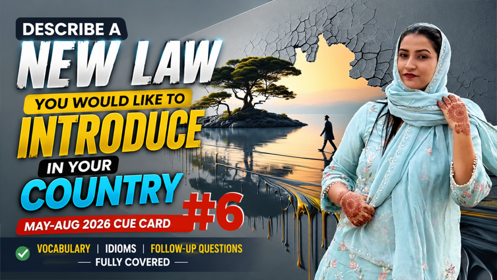 Describe a New Law You Would Like to Introduce in Your Country | May-Aug 2026 IELTS Cue Card Band 8+