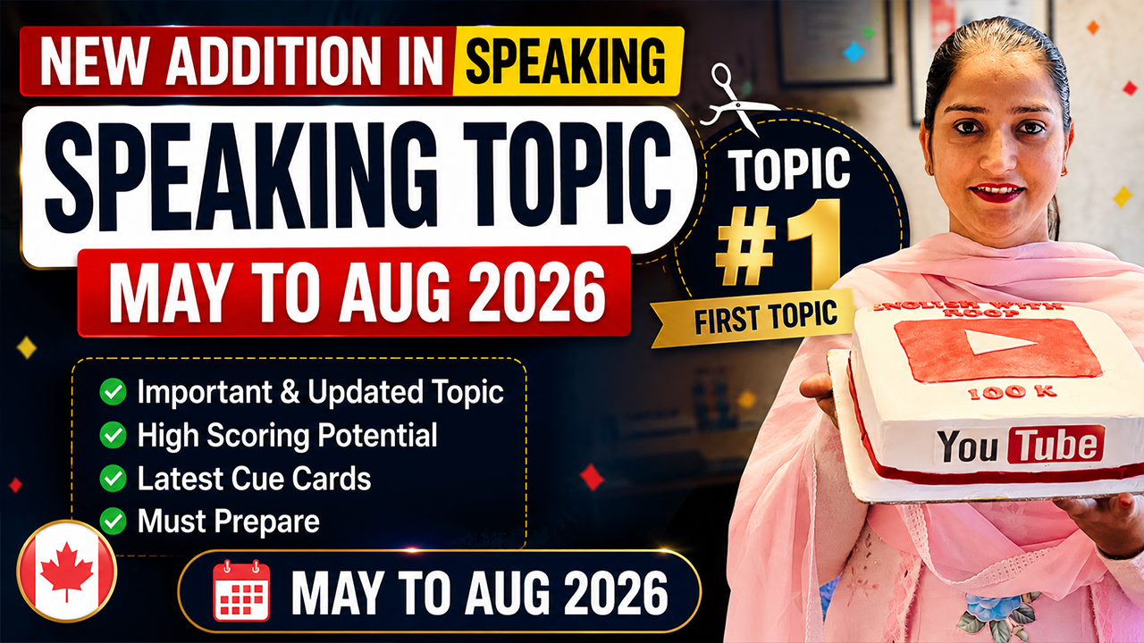 NEW IELTS Speaking Topic May–Aug 2026 | Topic #1 | Describe a Special Cake You Received